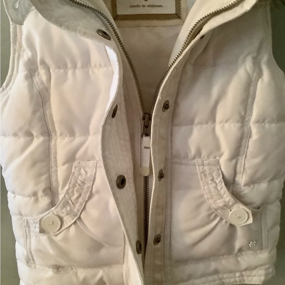 Girls Limited Too Jacket White Hoodie Puffer Vest sz 8 NWOT - Picture 4 of 4